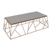 Mesa de Centro Vies cor Off White com Cobre