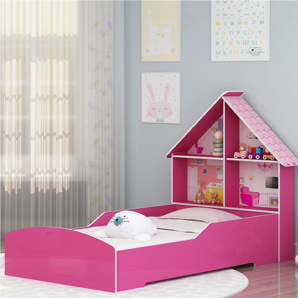 Cama Infantil Casinha com Prateleiras Ploc