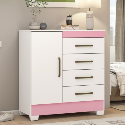 Cmoda Montevideu 4 Gavetas Flex Bicolor