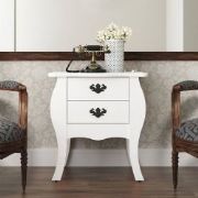 Mesa de cabeceira Bombe cor Branco