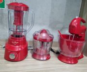 kit 3 em 1 batedeira+liquidificador+espremedor  vermelho