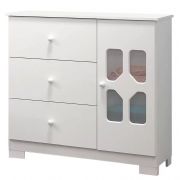 C�moda New Cristal 3 Gavetas 1 Porta