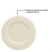 Jogo de Jantar e Ch� 30 pe�as Marfim