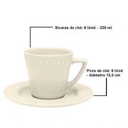 Jogo de Jantar e Ch� 30 pe�as Marfim