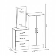 C�moda Multiuso Briz 02 Portas 03 Gavetas