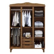 Guarda Roupa de Madeira Brasil com Espelho