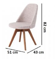 Conjunto Cadeira Raquel p�s de Madeira 02 Unidades