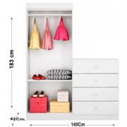 Roupeiro com C�moda Infantil Meu Beb�