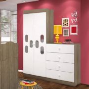 Roupeiro com C�moda Infantil Meu Beb�
