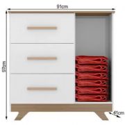 C�moda 1 Porta e 3 gavetas Retro Vitoria