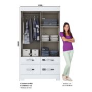 Guarda Roupa Ch� B25 66 2 Portas Deslizante