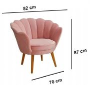 Poltrona P�tala com P�s de Madeira