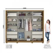 Guarda Roupa Caribe com Espelho 2 Portas