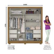 Guarda Roupa B93-127 2 Portas