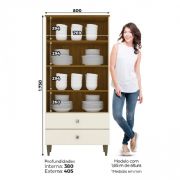 Cristaleira Liz 02 portas