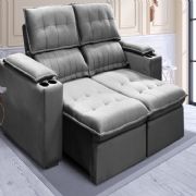 Estofado venice 9204 3l tc veludo joly cinza 2790