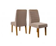 Par de Cadeira Ondina cor Freijo Veludo Kraft