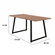 Conjunto de Mesa Atlanta 1,70 com 6 Cadeiras Troia