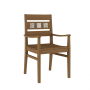 Cadeira Noronha Eco com Bra�o Nogal