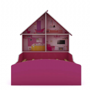 cama casinha 90cm pink ploc