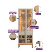 Cristaleira florenca nature e off white