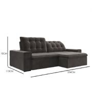 Estofado Denver 2,54mt com Entrada USB