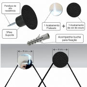 Espelho Adnet Couro 82cm com Led