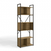 estante alta com 3 nichos freijo