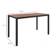 Conjunto de Mesa Curitiba 1,36 com 4 Cadeiras Troia