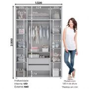 Guarda Roupa Aquarela 04 Portas