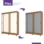 Guarda Roupa 2PT Deslizantes com 1 espelho