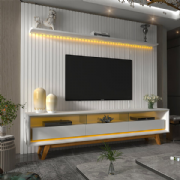 Painel 230 e Rack 212 Nobre Requin com P�s Madeira