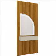 Penteadeira Realeza Ripado com Espelho e com Led