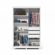 Guarda Roupa Royale 2 pt 1pt com Espelho com P�s