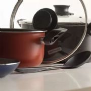 Jogo de panelas 5 pc antiaderente vermelho tampa de vidro